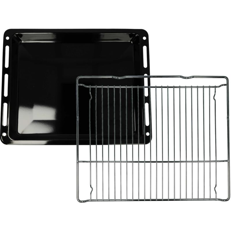 Vhbw - 1x plaque de four, 1x grille (kit de 2 pièces) compatible avec Neff B17CR22N1/24, B17VR22N1/25, B17CR22N0/01 four - 45,5 x 37,5 x 4 cm