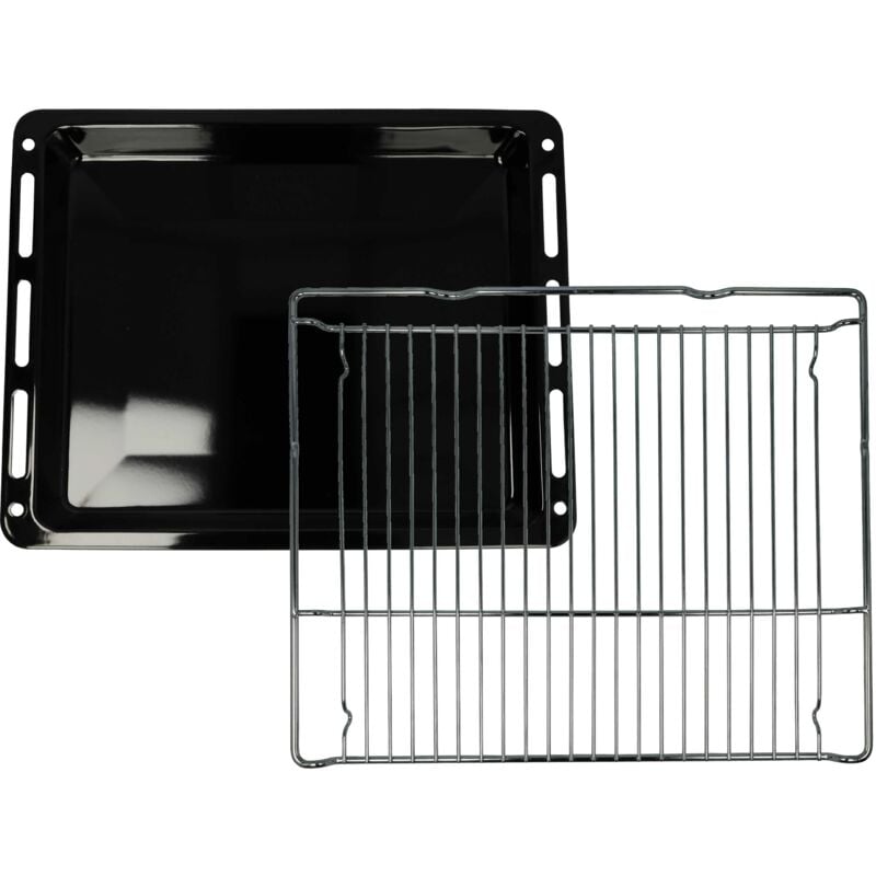 Vhbw - 1x plaque de four, 1x grille (kit de 2 pièces) pour four par ex. compatible avec Siemens, Bosch, Whirlpool, Neff - 45,5 x 37,5 x 4 cm