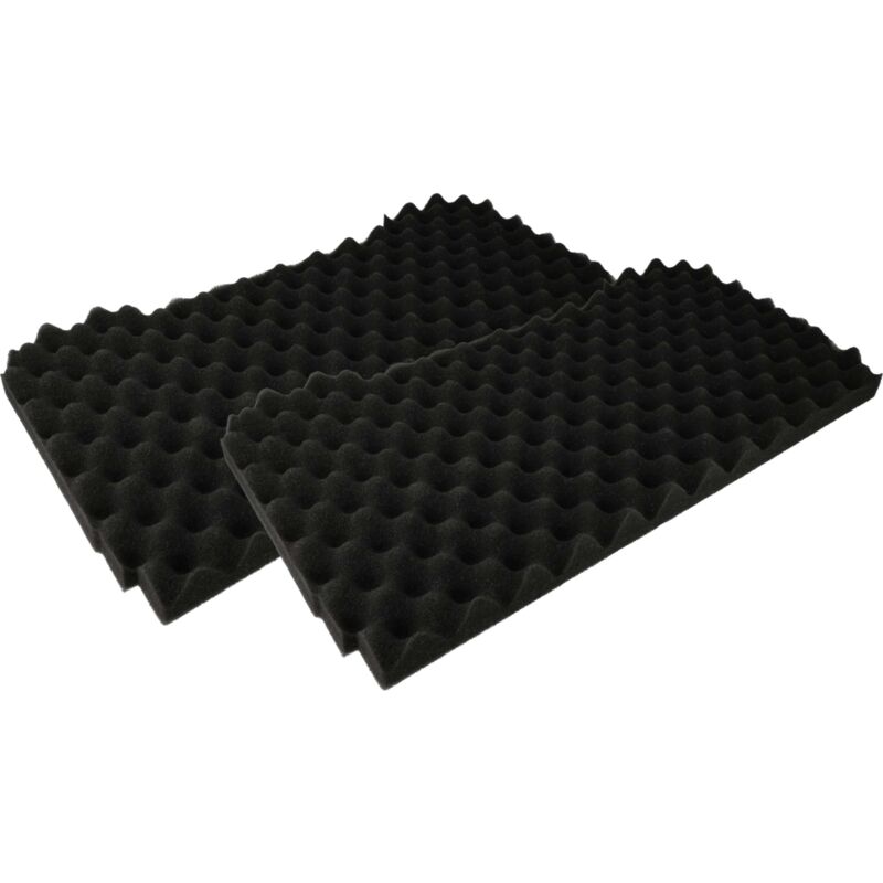 2x Acolchado para tapa compatible con Festool Systainer³ l, sys midi 3 tl caja de herramientas - granulado, espuma, autoadhesiva - Vhbw