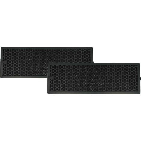 vhbw 2x Activated Carbon Filter compatible with Braun Scan & Clean BFD104BE, Scan & Clean BFD104BE2 Air Purifier - Air Filter Black