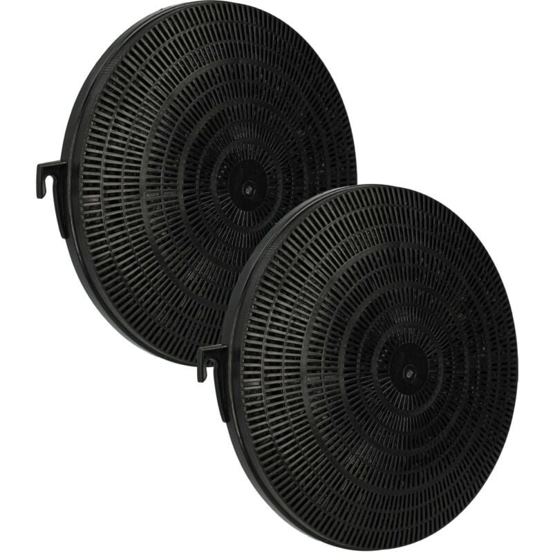 2x Activated Carbon Filter compatible with Elektrolux AFT642X/1 Extractor Hood - 21 cm - Vhbw