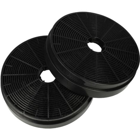 vhbw 2x Activated Carbon Filter compatible with Klarstein 10029385, 10029387, 10029388, 10031900, 10031902, 10031903, 10031904 Extractor Hood - 17.5 cm