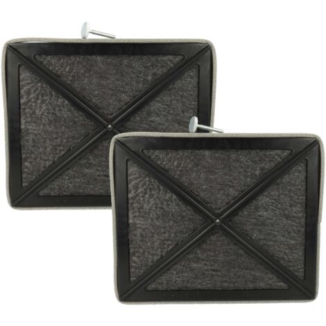 vhbw 2x Activated Carbon Filter compatible with Miele DA371, DA372, DA60-1, DA68, DA71, DA72/1, DA73, DA362-75 Extractor Hood - 20.5 x 17 x 3.3 cm