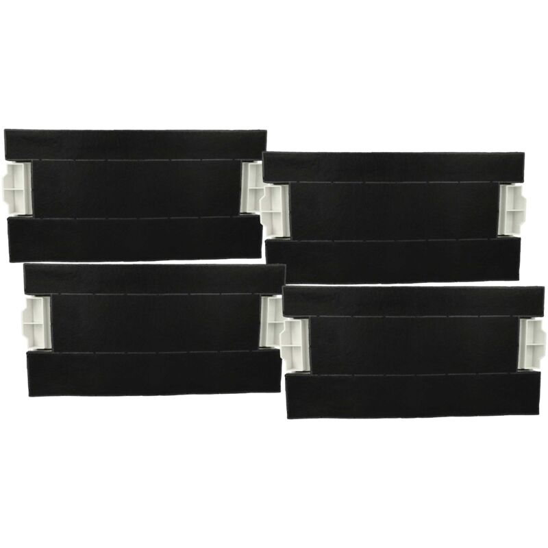 4x Activated Carbon Filter compatible with Siemens LI49630, LI48632, LI48630, LI46931, LI46930/05 Extractor Hood - 39.8 x 19.6/17.4 x 2.9 cm - Vhbw