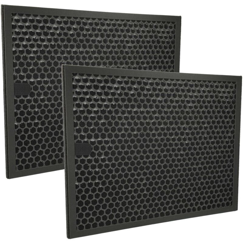 2x Activated Carbon Filter Replacement for Philips FY3432/10 for Air Purifier - Air Filter, Black - Vhbw