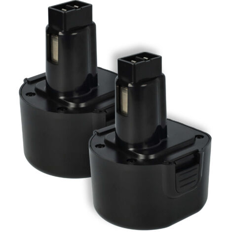 vhbw 2x Akku kompatibel mit Black & Decker SX2000, TV230 Elektrowerkzeug (1500 mAh, NiMH, 9,6 V)