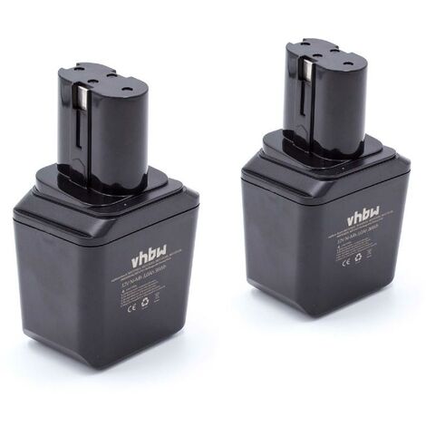 vhbw 2x Akku kompatibel mit Bosch GSR 12 VES, GSR 12 VE Werkzeug (3000 mAh, NiMH, 12 V)