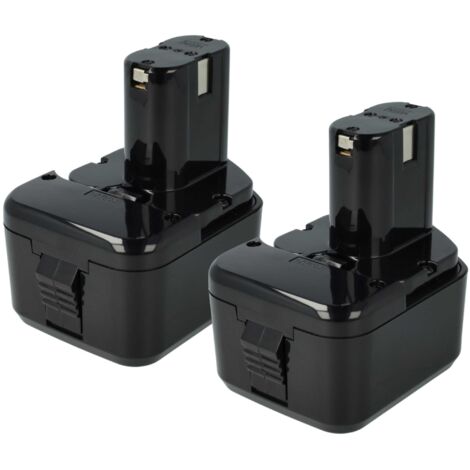 vhbw 2x Akku kompatibel mit Hitachi UB 12DL, UB5D, UB 5D, WH12DAF, WH 12DAF, WH12DAF2 Elektrowerkzeug (3300 mAh, NiMH, 12 V)