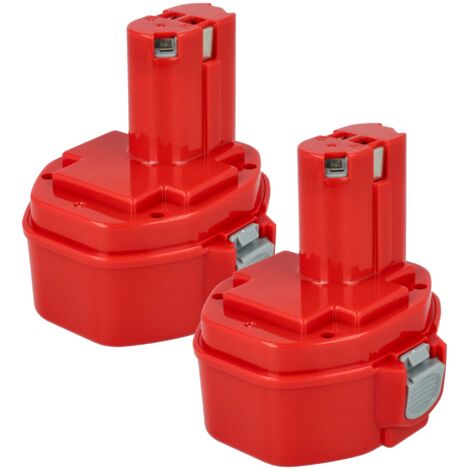 vhbw 2x Akku kompatibel mit Makita 6336DWA, 6336D, 6336DWAE, 6333DA, 6333DWAE, 6333DWA, 6333DWBE Werkzeug (3000 mAh, NiMH, 14,4 V)