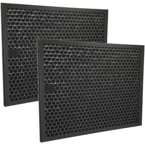 vhbw 2x Aktivkohlefilter Ersatz für Philips FY3432/10 für Luftreiniger - Luftfilter Schwarz