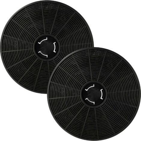vhbw 2x Aktivkohlefilter kompatibel mit Respekta CH99040-60S, CH99040-60W, CH99040-90S, CH99040-90W Dunstabzugshaube - 16 cm