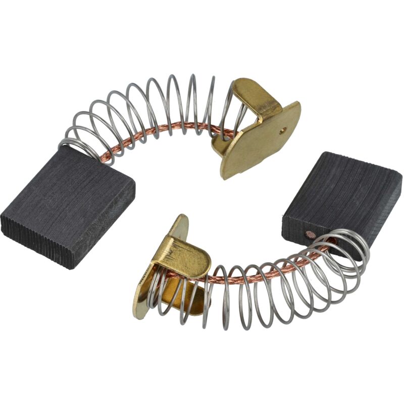 Vhbw - 2x balais charbon 6 x 16 x 20 mm compatible avec Sauer zks 2033 outil électrique, ponceuse + ressort