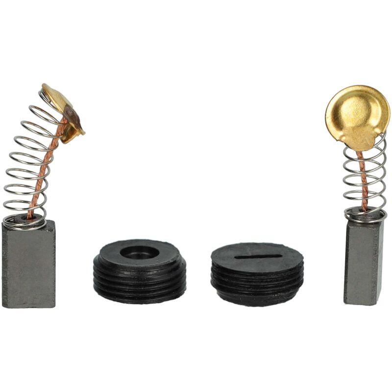 vhbw 2x balais de charbon 12,2 x 7,9 x 4,9 mm compatible avec Menzer (+ 2015) LHS 225 VARIO ponceuse + ressort