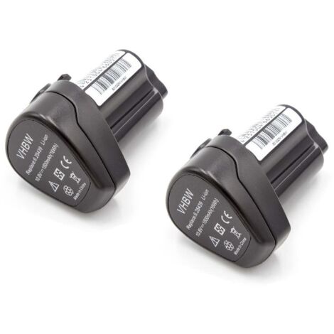 vhbw 2x batería compatible con Metabo KPA 10.8 400, PowerImpact 12, KPA 10.8, KPA 10.8 600 herramienta (1500 mAh, Li-Ion, 10,8 V)
