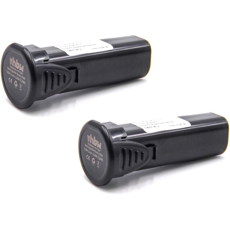 

2x Batería Li-Ion 2000mAh (3.6V) para herramientas eléctricas, herramientas, power tool Panasonic EZ7410, eZ7410LA1J, eZ7410LA1S, ... - Vhbw