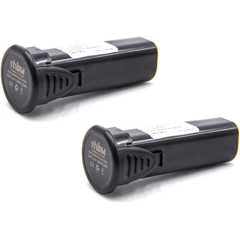 

2x Batería Li-Ion 2000mAh (3.6V) para herramientas eléctricas, herramientas, power tool reemplaza Panasonic EY9L10B - Vhbw