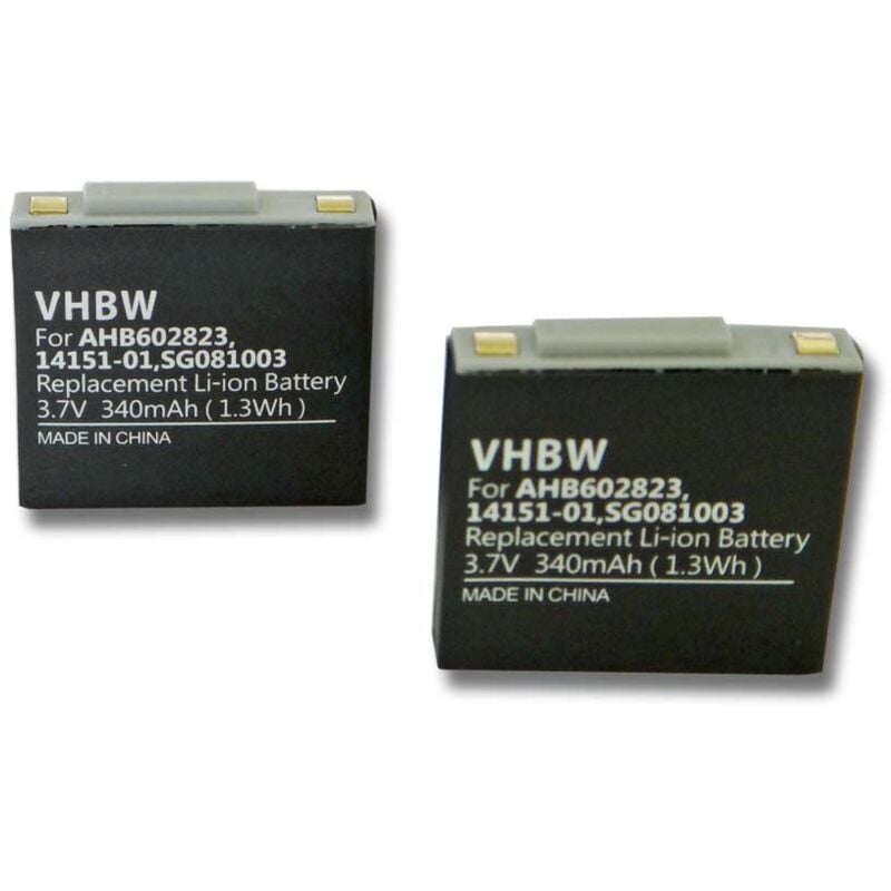 

2x Batería recargable reemplaza GN Netcom 2901-249, GN14151-01 para auriculares inalámbricos, cascos (340 mAh, 3,7 V, polímero de litio) - Vhbw