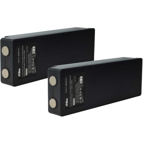 vhbw 2x batería reemplaza Palfinger IM6024, RSC7220, 708031757 para mando a distancia industrial (1500 mAh, 7,2 V, NiMH) - negro