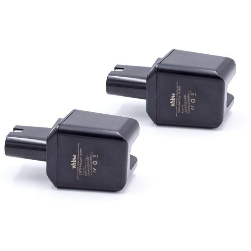 

2x Baterías NiMH 3000mAh (9.6V) para herramientas eléctricas compatible con Bosch serie 1 GSR. Generación con batería 9,6 V - Vhbw