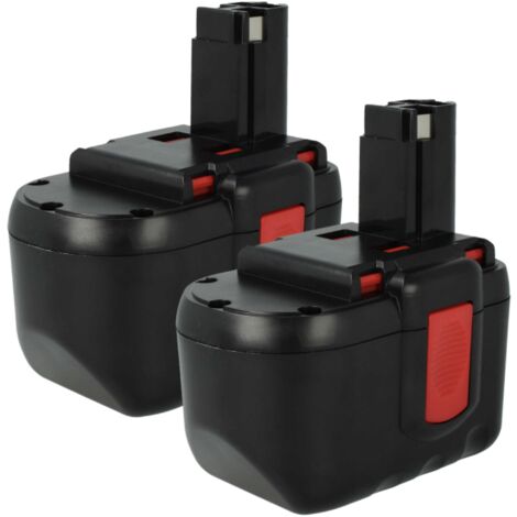 vhbw 2x batteria compatibile con Bosch GBH24VF, BACCS 24V, GBH-24V, 52324B, GKS 24V, GCM24V, GKG 24V utensile elettrico (3000 mAh, NiMH, 24 V)
