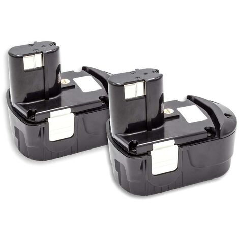 vhbw 2x batteria compatibile con Hitachi CR 18DL, CJ 18DL, CJ 18DLX, C 6DC, C 6DD, C 18DLX, C 18DMR, C 18DL utensile elettrico (1500 mAh, NiMH, 18 V)