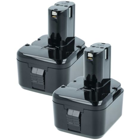 vhbw 2x batteria compatibile con Hitachi DN 12DY, DN12DYK, DN 12DYK, DN12Y, DN 12Y, DS12DM attrezzi da lavoro (2100 mAh, NiMH, 12 V)