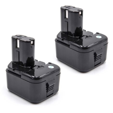 vhbw 2x batteria compatibile con Hitachi DS12DVF3, DS 12DVF3, DW18D, DW 18D, FDS12DVC attrezzi da lavoro (2100 mAh, NiMH, 12 V)