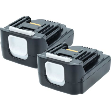 vhbw 2x batteria compatibile con Makita BDA341RFE, BDA341Z, BDA340Z, BDA341, BDF343, BDA340RFE utensile elettrico (2000 mAh, Li-Ion, 14,4 V)