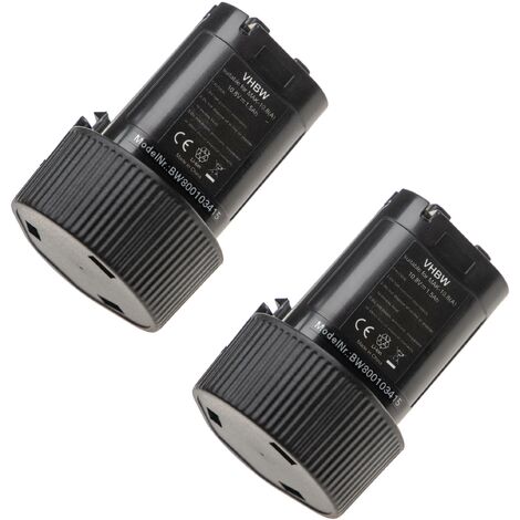 vhbw 2x batteria compatibile con Makita CL100, CL100DW, CC330DWE, CC330DW, CL100DZ, CC330DZ, CL102DZX utensile elettrico (1500 mAh, Li-Ion, 10,8 V)