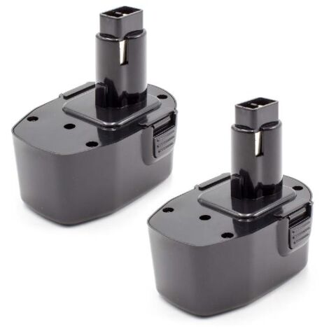 vhbw 2x batteria sostituisce Dewalt DC9091, DE9038, DE9091, DE9092, DE9094, DE9502, DW9094 per attrezzo da lavoro (1500 mAh, NiMH, 14,4 V)