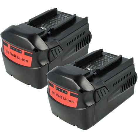 vhbw 2x batteria sostituisce Hilti B36, B36V, 418009, 2203932 per attrezzi da lavoro (6000 mAh, Li-Ion, 36 V)