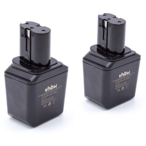 vhbw 2x Batterie compatible avec Bosch GSR 12 VES, GSR 12 VE outil électrique (3000 mAh, NiMH, 12 V)