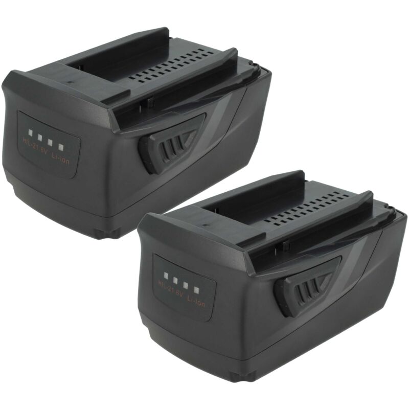 Vhbw - 2x Batterie compatible avec Hilti ag 4S-A22 (125), bx 3-L 02, ag 125-A22, bx 3-BTG 02, bx 3-ME 02 outil électrique (6000 mAh, Li-ion, 21,6 v)