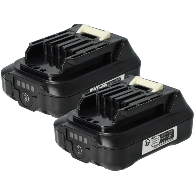 Vhbw - 2x Batterie compatible avec Makita UR100DZ, UR100DWYEX, UR100DWE, UR100DWAEX, UR100DSMEX outil électrique (2500 mAh, Li-ion, 12 v)