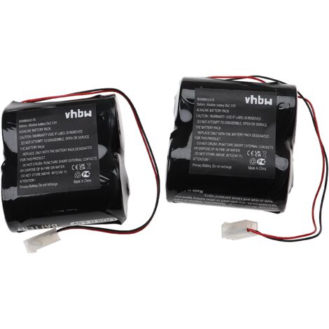 vhbw 2x Batterie kompatibel mit ABUS Secvest 2WAY Alarmanlage, Alarmsystem, Funk-Außensirenen (15Ah, 3V, Alkaline)
