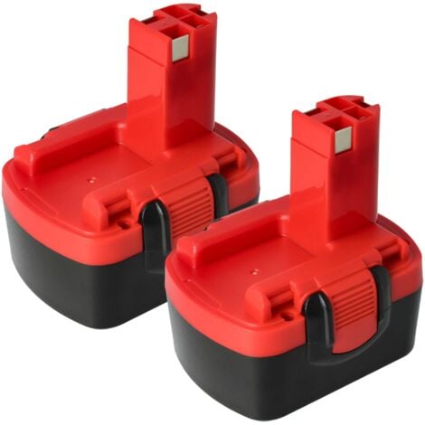 vhbw 2x Batterie remplacement pour Bosch 2 607 335 711, 2 607 335 699, 2 607 335 694, 2 607 335 686 pour outil électrique (1500 mAh, NiMH, 14,4 V)
