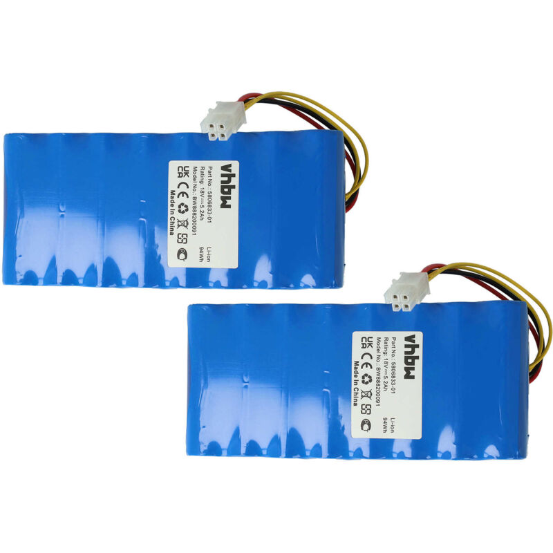 Vhbw - 2x Batterie remplacement pour Husqvarna 589585701, 589 58 57-01, 593 1 141-02, 5895857-01, 593 11 41-03, 593 11 41-01 pour robot tondeuse