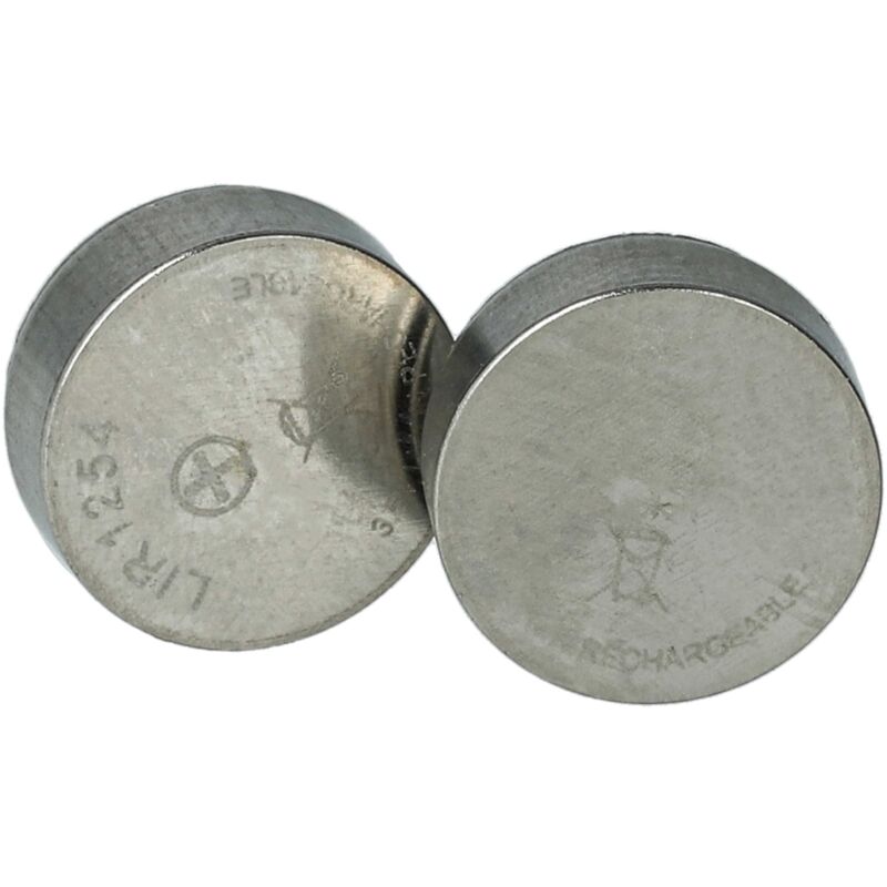 Vhbw - 2x Batterie remplacement pour Varta CP1254 A3 pour casque audio, écouteurs sans fil (60mAh, 3,7V, Li-ion)