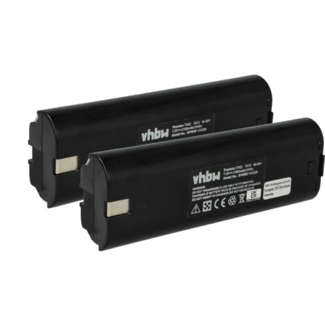vhbw 2x Batteries compatible avec Makita 6012DWK, 6015DWE, 6015DWK, 6016DW, 6017DWBE, 6017DWE, 6018D outil électrique (2100 mAh, NiMH, 7,2 V)