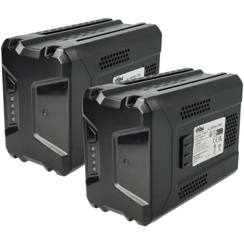 Vhbw - 2x Batterie remplacement pour Greenworks 80V Max, GBA80200, G80B4, G80B2 pour outil de jardinage (2000mAh, 80V, Li-ion)