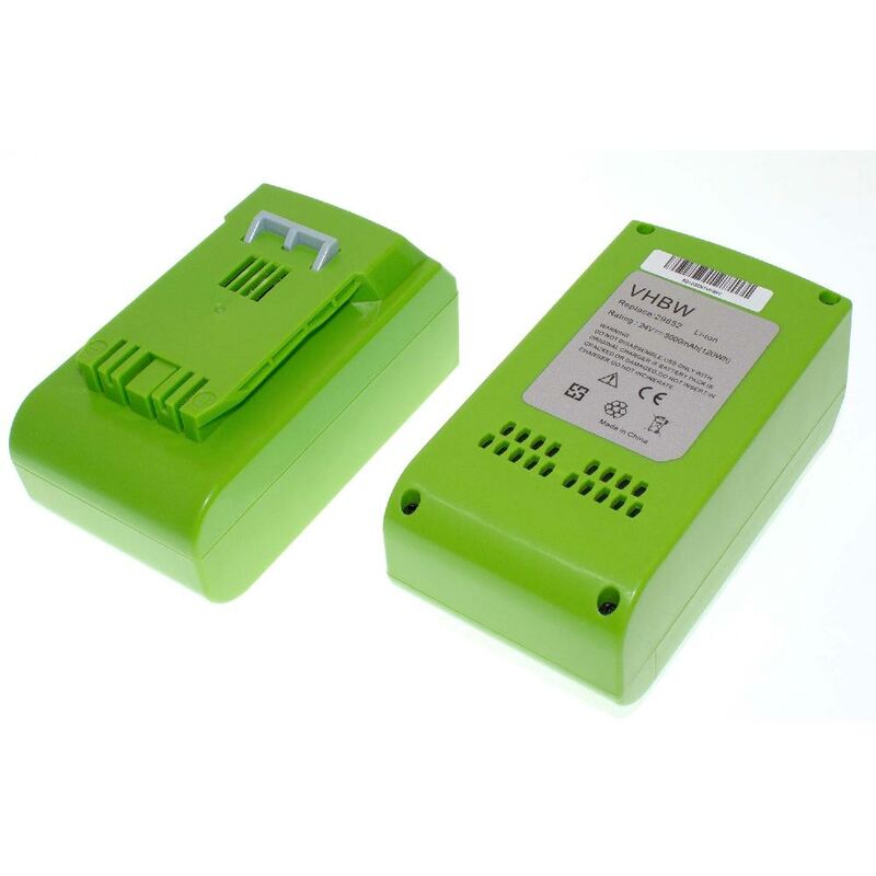 Vhbw - 2x Battery Replacement for Stiga sbt 2024 ae, sbt 4024 ae for Electric Power Tools (5000 mAh, Li-ion, 24 v)