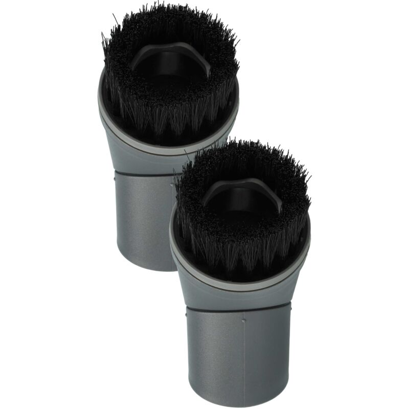 Image of 2x bocchetta a spazzola rotonda (set) compatibile con Miele S714-1, S712-1, S714, S715, S7121, S7141, S7151 aspirapolvere - spazzola tonda - Vhbw