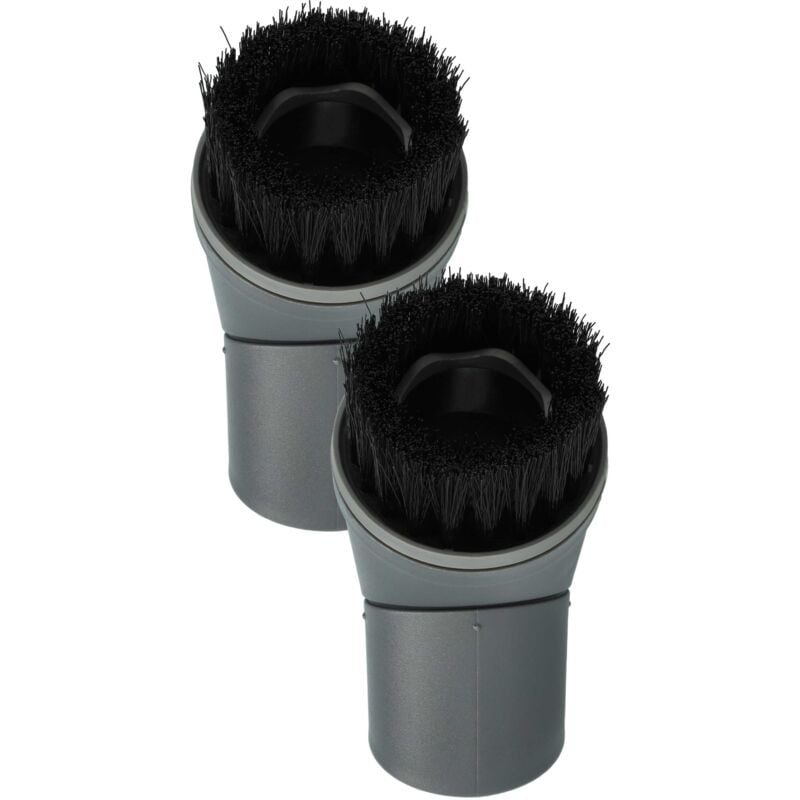 Image of 2x bocchetta a spazzola rotonda (set) compatibile con Miele S7161, S7181, S716-1, S718, S715-1, S716, S717 aspirapolvere - spazzola tonda - Vhbw