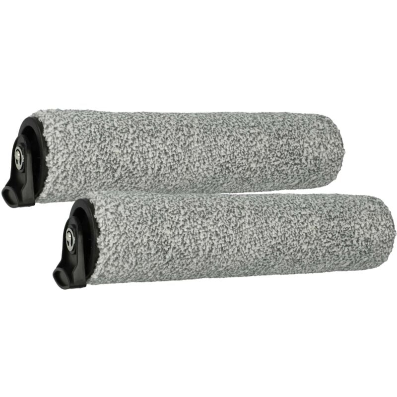 2x Brosse compatible avec Tineco Floor One S3, iFloor 3 aspirateur laveur sans-fil - rouleau brosse - Vhbw