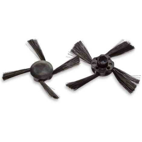 vhbw 2x brosse latérale de rechange compatible avec Neato Botvac Connected robot aspirateur - lot de brosses de nettoyage, noir