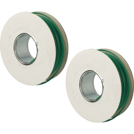vhbw 2x Cable delimitador para diversos robots cortacésped - Cable perimetral 50 m verde
