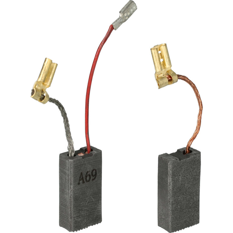 Vhbw - 2x Carbon Brush 23 x 12.3 x 6.2 mm compatible with Bosch 3 611 B64 000, 0 611 318 703, 0 611 241 703 power tool, hammer drill