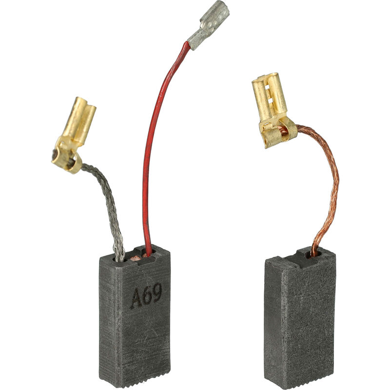 Vhbw - 2x Carbon Brush 23 x 12.3 x 6.2 mm compatible with Bosch gbh 5 dce, 38, 5-40 de, 5-40 dce, 5-38 d power tool, hammer drill