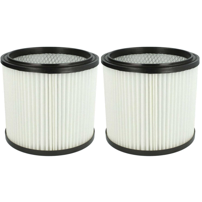 vhbw 2x Cartridge Filter compatible with AEG NT 1100 Vacuum Cleaner - White