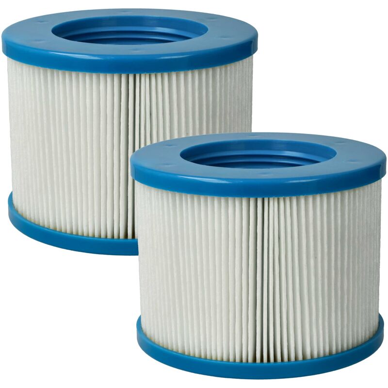 Image of 2x cartuccia filtrante compatibile con Arebos 24 v 70 w piscina - Filtro di ricambio blu / bianco - Vhbw